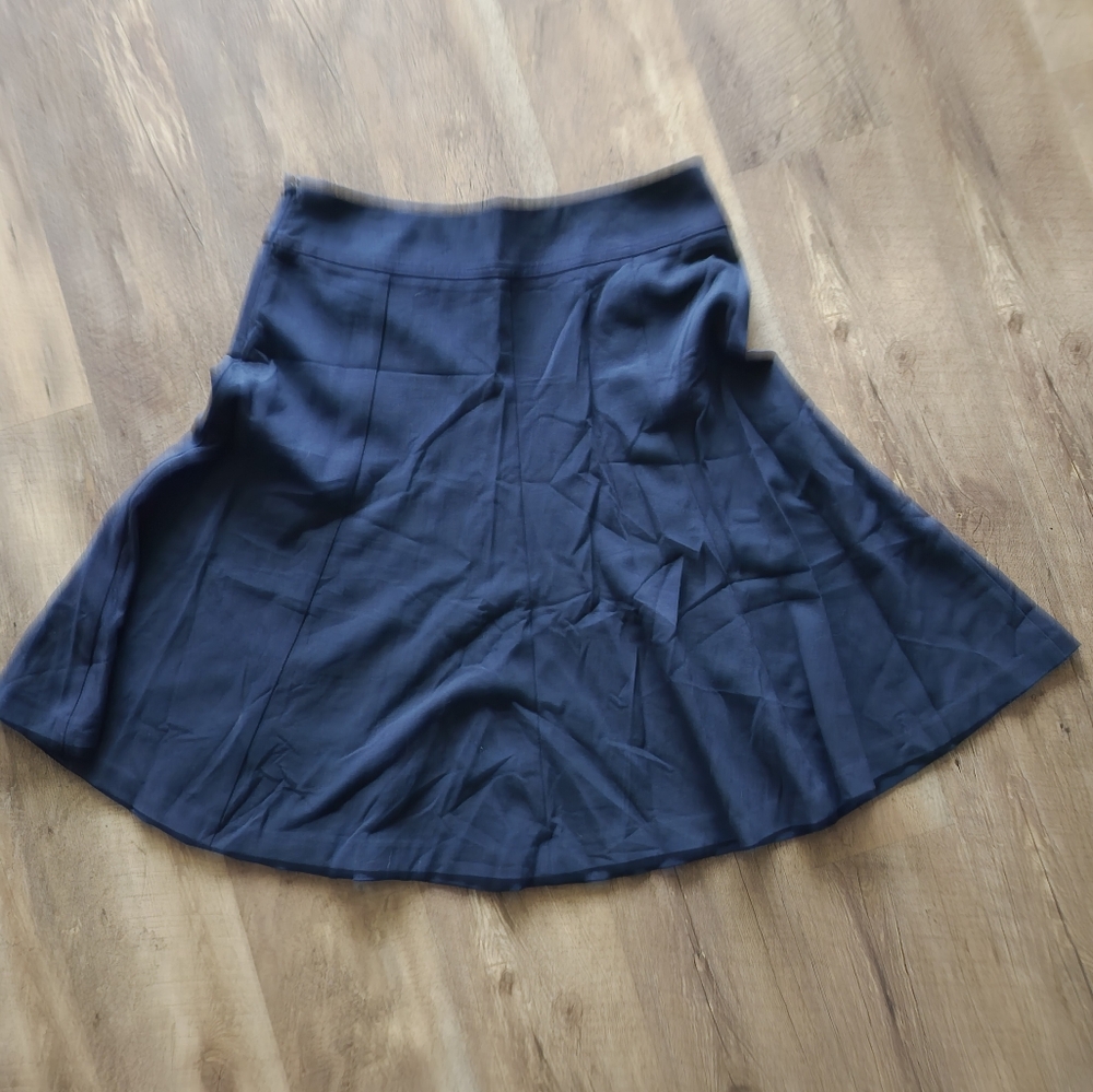 Elegant Vintage Navy Blue Women's Skirt